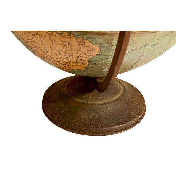 Vintage Replogle 12 Inch Mid-Century Standard Globe On Metal Base~See Details - Picture 5 of 15